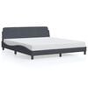 vidaXL Bed Frame Dover Dark Grey 180x200 cm Velvet