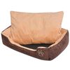 vidaXL Dog Bed with Cushion PU Artificial Leather Size M Brown