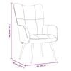 vidaXL Relaxing Chair with a Stool Light Grey Velvet
