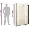 vidaXL Folding Wardrobes 2 pcs Cream 110x45x175 cm Fabric