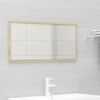 vidaXL 2 Piece Bathroom Furniture Set White and Sonoma Oak Engineered Wood