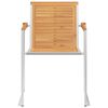 vidaXL Garden Chairs with Cushions 2 pcs Solid Teak Wood and Steel