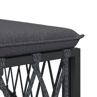 vidaXL 6 Piece Garden Lounge Set with Cushions Anthracite Steel