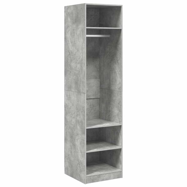 vidaXL Wardrobe Concrete Grey 50x50x200 cm Engineered Wood