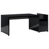 vidaXL Coffee Table High Gloss Black 90x45x35 cm Engineered Wood