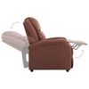 vidaXL Wing Back Recliner Chair Brown Fabric