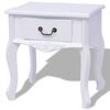 vidaXL Bedside Cabinets 2 pcs MDF White