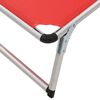 vidaXL Folding Sun Lounger with Roof Aluminium and Textilene Red