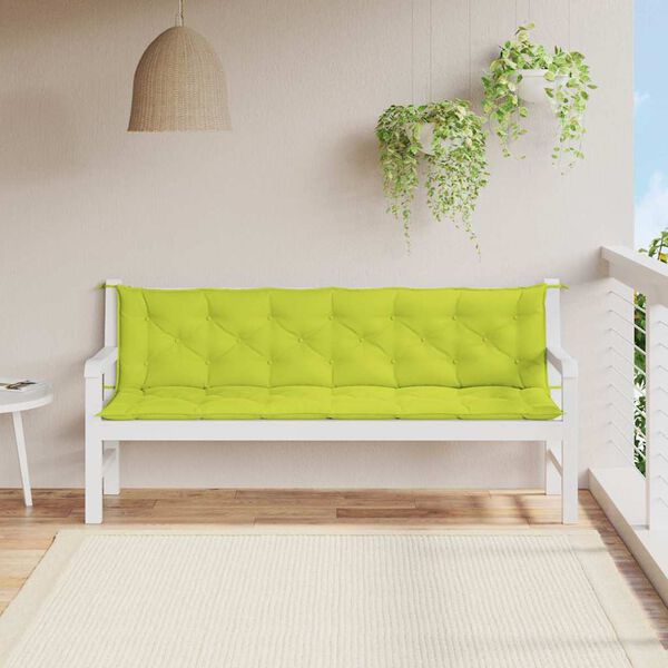 vidaXL Garden Bench Cushion Bright Green 200x(50+50)x7cm Oxford Fabric