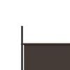 vidaXL 5-Panel Room Divider Brown 250x200 cm Fabric