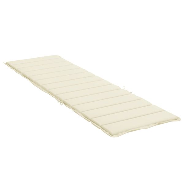 vidaXL Sun Lounger Cushion Cream 200x60x3cm Oxford Fabric