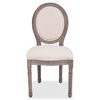 vidaXL Dining Chairs 2 pcs Cream Fabric
