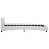 vidaXL Bed Frame with LED without Mattress White Faux Leather 90x200 cm