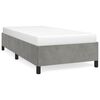 vidaXL Bed Frame without Mattress Light Grey 90x200 cm Velvet