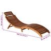 vidaXL Garden Sun Lounger with Table and Cushion Solid Wood Acacia