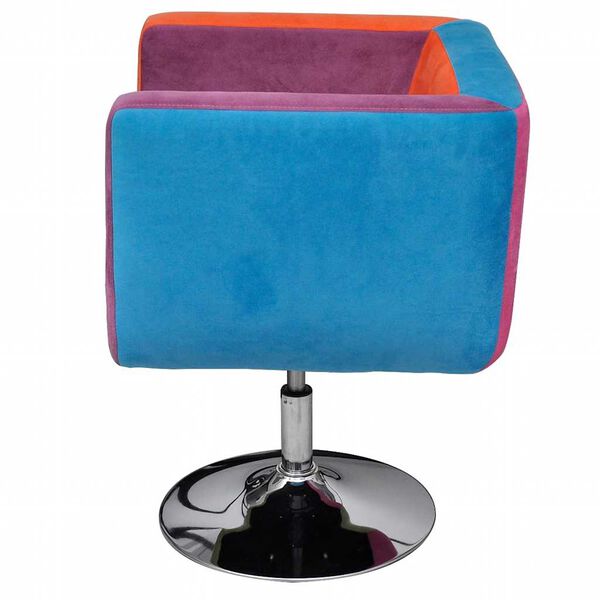 vidaXL Cube Armchair with Patchwork Design Fabric