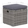 vidaXL 6 Piece Garden Lounge Set with Cushions Poly Rattan Grey