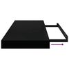 vidaXL Floating Wall Shelves 2 pcs Black 60x23.5x3.8 cm MDF