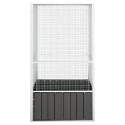 vidaXL Bird Cage Anthracite 111x107x211.5 cm Galvanised Steel