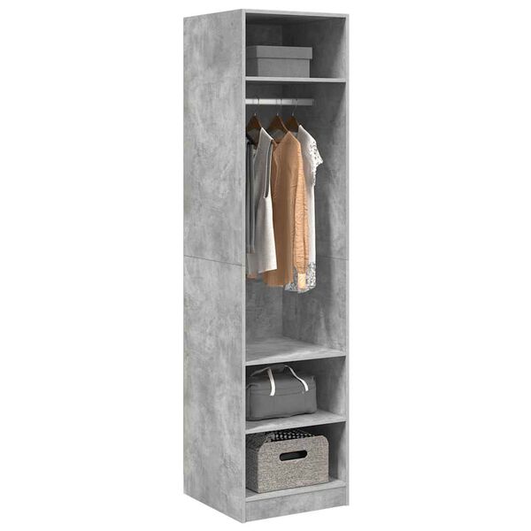 vidaXL Wardrobe Concrete Grey 50x50x200 cm Engineered Wood
