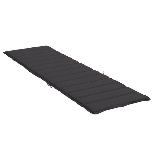 vidaXL Sun Lounger Cushion Black 200x70x3cm Oxford Fabric