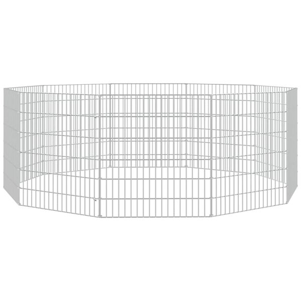 vidaXL Free Range Animal Enclosure 10-Panel 54x60 cm Galvanised Iron