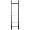 vidaXL Firewood Rack Matt Black 50x28x94 cm Steel