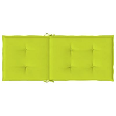 vidaXL Garden Highback Chair Cushions 6 pcs Bright Green 120x50x3 cm Fabric