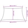 vidaXL Sunshade Sail 160 g/m² Light Green 3/4x2 m HDPE