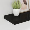 vidaXL Floating Wall Shelves 2 pcs Black 60x23.5x3.8 cm MDF