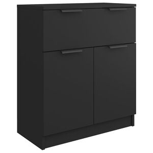 vidaXL Sideboard | Black | Engineered wood | Compact | Storage | Sideboard