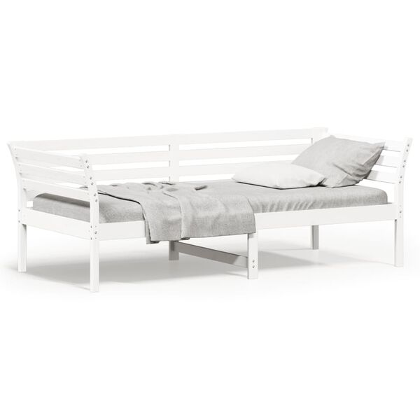 vidaXL Day Bed without Mattress White 90x200 cm Solid Wood Pine