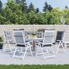 vidaXL Garden Highback Chair Cushions 6 pcs Grey 120x50x7 cm Fabric
