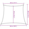 vidaXL Sunshade Sail 160 g/m&sup2; White 4/5x4 m HDPE