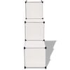 vidaXL Storage Cube Organiser with 6 Compartments White