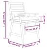 vidaXL Outdoor Dining Chairs with Cushions 4 pcs Solid Wood Acacia