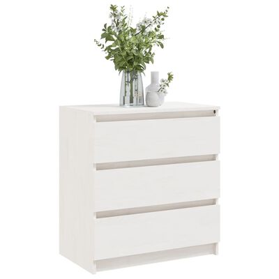 vidaXL Bedside Cabinets 2 pcs White 60x36x64 cm Solid Pinewood