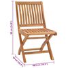 vidaXL Garden Chairs 2 pcs with Red Cushions Solid Teak Wood