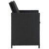 vidaXL 13 Piece Outdoor Dining Set with Cushions Poly Rattan Black