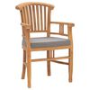 vidaXL 3 Piece Garden Dining Set with Cushions Solid Teak Wood