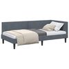 vidaXL Corner Bed Frame with Headboard Dark Grey 90 cm x 200 cm Velvet