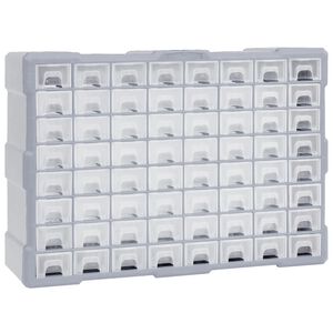 vidaXL Multi-drawer Organiser with 64 Drawers 52x16x37,5 cm