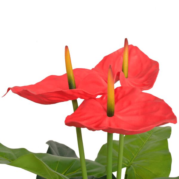 vidaXL Artificial Anthurium Plant with Pot 90 cm Red and Yellow