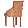 vidaXL Dining Chairs 4 pcs Brown Real Goat Leather