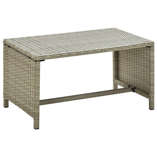 vidaXL Coffee Table Beige 70x40x38 cm Poly Rattan