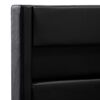 vidaXL Bed Frame without Mattress with LED Black Faux Leather 140x200 cm