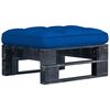 vidaXL Garden Pallet Ottoman Black Impregnated Pinewood
