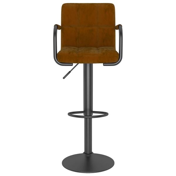 vidaXL Bar Stools 2 pcs Brown Velvet