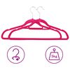 vidaXL 100 pcs Clothes Hanger Set Anti-slip Pink Velvet