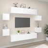 vidaXL 8 Piece TV Cabinet Set White Engineered Wood